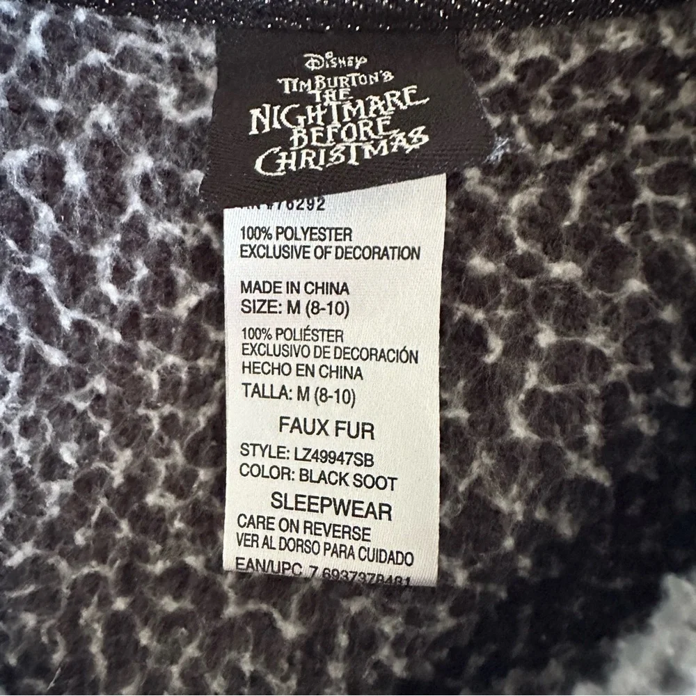 Nightmare Before Christmas Sweater Womens M 8-10 Jack Skellington Fleece Top - Picture 5 of 8